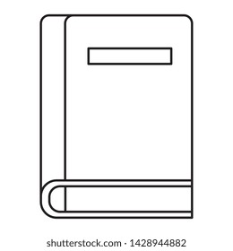 textbook school supply education icon