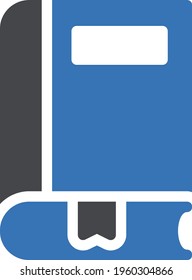 textbook vector glyph colour icon