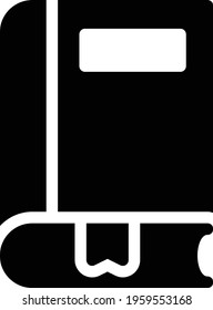 textbook vector glyph flat icon
