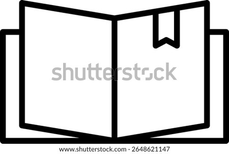 Textbook Vector Line Icon Design