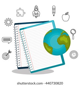 textbooks and educational helpful isolated icon design, vector illustration  graphic 