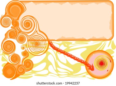 textbox against grunge orange frame