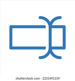 Textfield icon. Type cursor icon. Vector and glyph