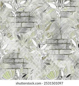 TEXTILE ALLOVER PATTERN PRINT DESIGN