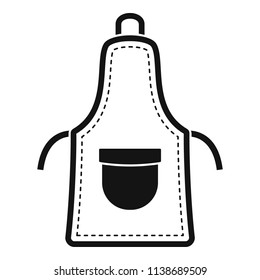 Textile apron icon. Simple illustration of textile apron vector icon for web design isolated on white background