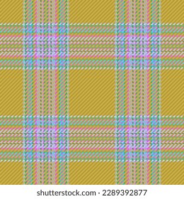 Textile background fabric. Pattern seamless vector. Tartan check texture plaid in light and cyan colors.