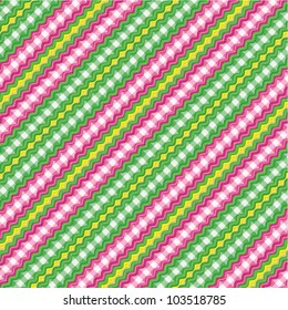 Textile background, gingham fabric and ric rac stripes, plus seamless pattern included in swatch palette (pattern fill expanded)