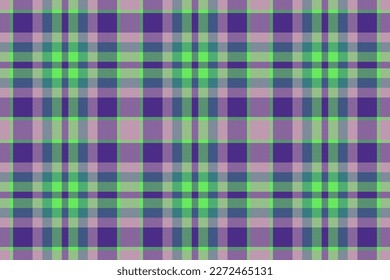 Textile background tartan. Texture plaid check. Fabric seamless pattern vector in pastel and cyan colors.
