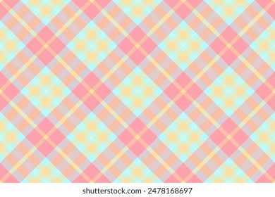 Textile background tartan of vector plaid pattern with a seamless texture fabric check in light and red colors.