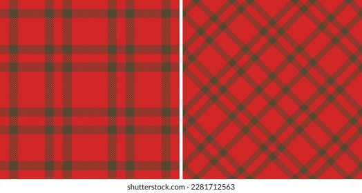 Textile background texture. Tartan check seamless. Fabric vector pattern plaid in set.