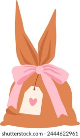 Bolso textil con Ilustración vectorial de arco