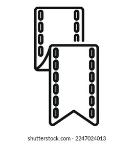 Textile bookmark icon outline vector. Favorite mark. Space template