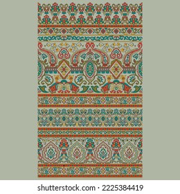 textile borders for digital print shawl home decu