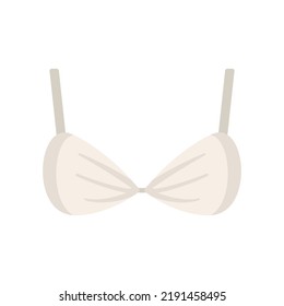 Icono de sujetador textil. Ilustración plana del icono vectorial del sujetador textil aislado en fondo blanco