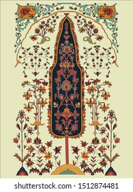 Textile Carpet design illustration art 