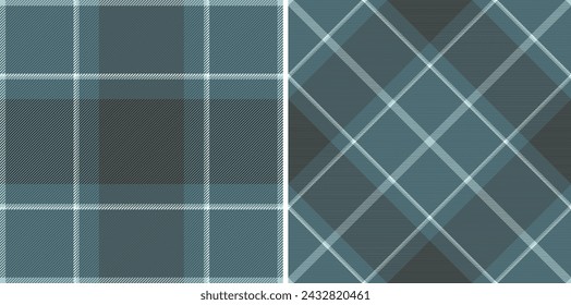 Textile check fabric of background texture tartan with a pattern vector seamless plaid. Set in favorite colors. Classic wool coats.