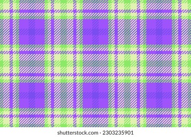 Textile check tartan. Plaid texture pattern. Vector background fabric seamless in indigo and purple colors.