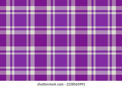 Textile check vector. Background seamless fabric. Pattern tartan plaid texture in pink and white colors.