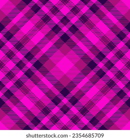 Textile check vector of pattern fabric tartan with a background seamless texture plaid in bright and dark colors.