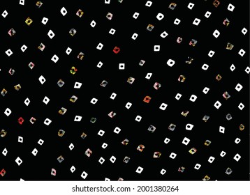 textile chunri pattern black and multi colors svg