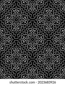 Textile Chunri Pattern Black White Stock Vector (Royalty Free ...