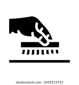 textile cleaning dry cleaning glyph icon vector. textile cleaning dry cleaning sign. isolated symbol illustration