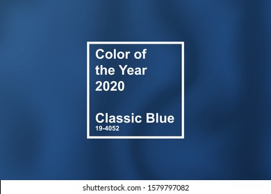 textile cloth coloring in trend classic blue color of the year 2020 for fashion, home, interiors design, stock vector illustration clip art background