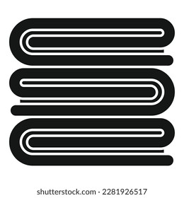Textile cloth stack icon simple vector. Wool knit. Fabric craft