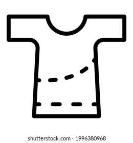 Icono de ropa textil. Esquema Icono vectorial de ropa textil para diseño web aislado en fondo blanco