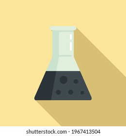 Textile color flask icon. Flat illustration of Textile color flask vector icon for web design
