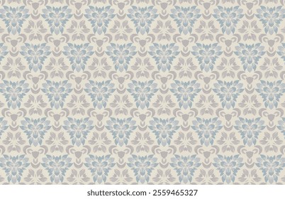 Textile colorful floral design pattern