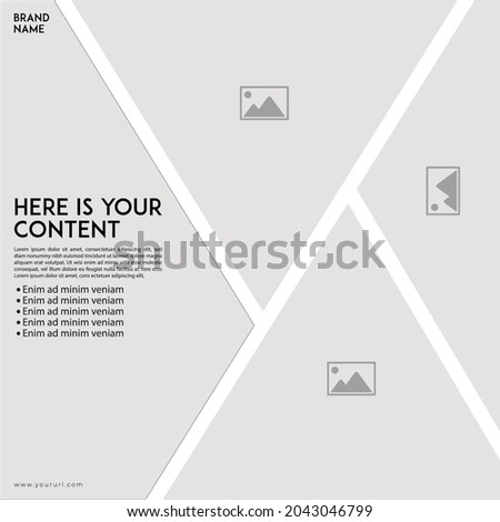 textile company social media post template design with three image placement, professional eye-catchy colour used in the template. organized, fully editable, square design. vector eps 10. Stock photo © 