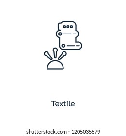 Textile concept line icon. Linear Textile concept outline symbol design. This simple element illustration can be used for web and mobile UI/UX.