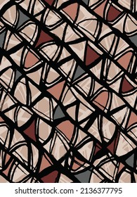 textile design with abstract decorative pattern