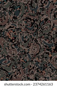 textile design with abstract doodle pattern image