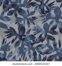 textile design with abstract floral pattern image