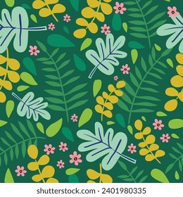 textile design with abstract floral pattern