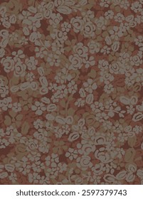 textile design with abstract floral pattern image