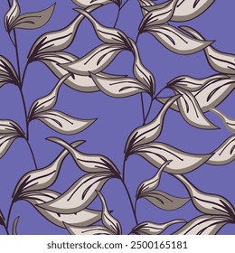 textile design with abstract flower leaf pattern
