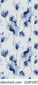 textile design with abstract flower pattern image