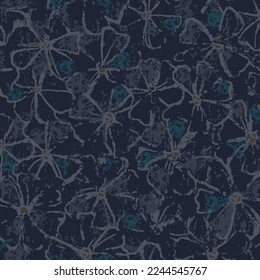 textile design with abstract flower pattern image