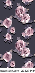 textile design with abstract flower pattern image