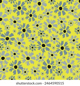 textile design with abstract flower pattern image