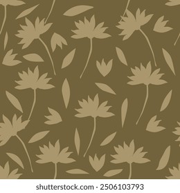 textile design with abstract flower pattern