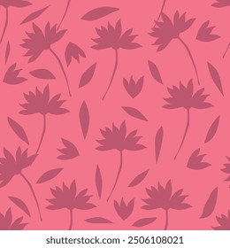 textile design with abstract flower pattern