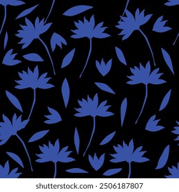 textile design with abstract flower pattern