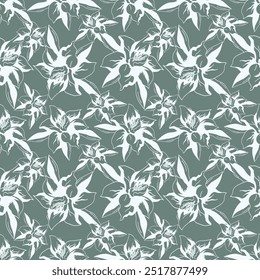 design têxtil com padrão de flor abstrato