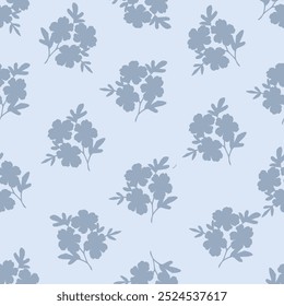 textile design with abstract flower pattern