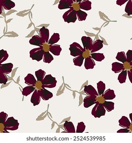 design têxtil com padrão de flor abstrato