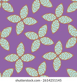 textile design with abstract flower pattern